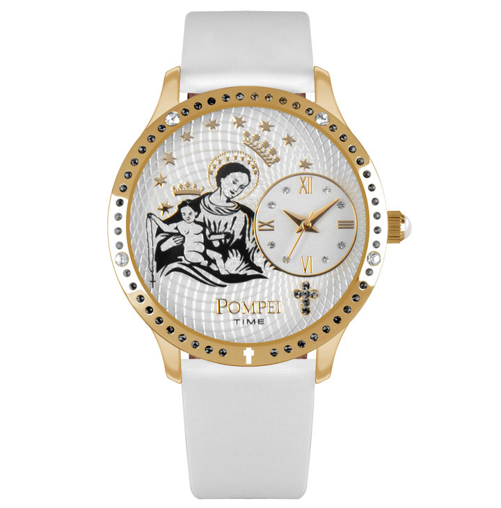 PMTGBIA Orologio Pompei Time Bianco Gold